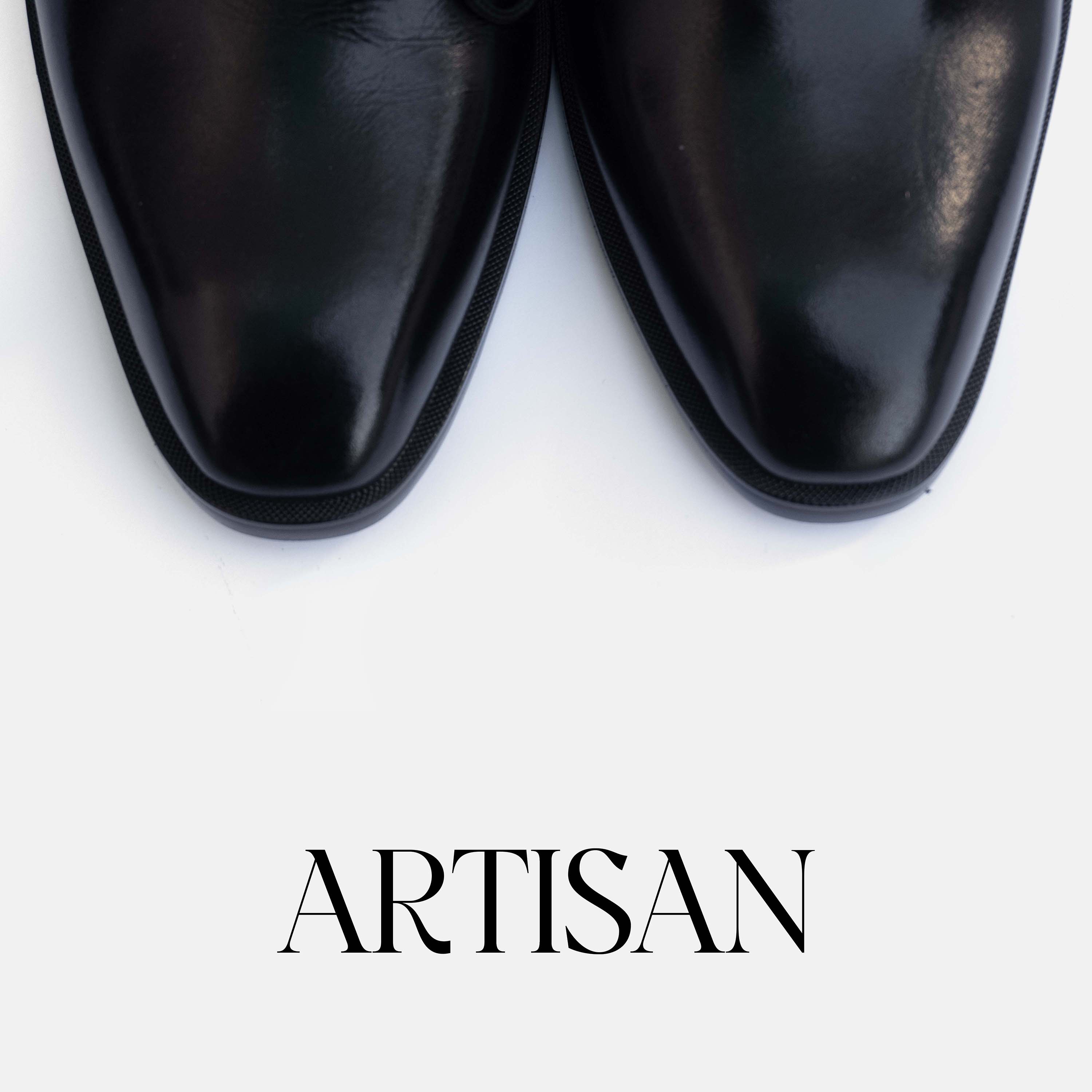 Artisan Italian Black Leather Shoes for Men – Handcrafted Premium Formal & Office Footwear