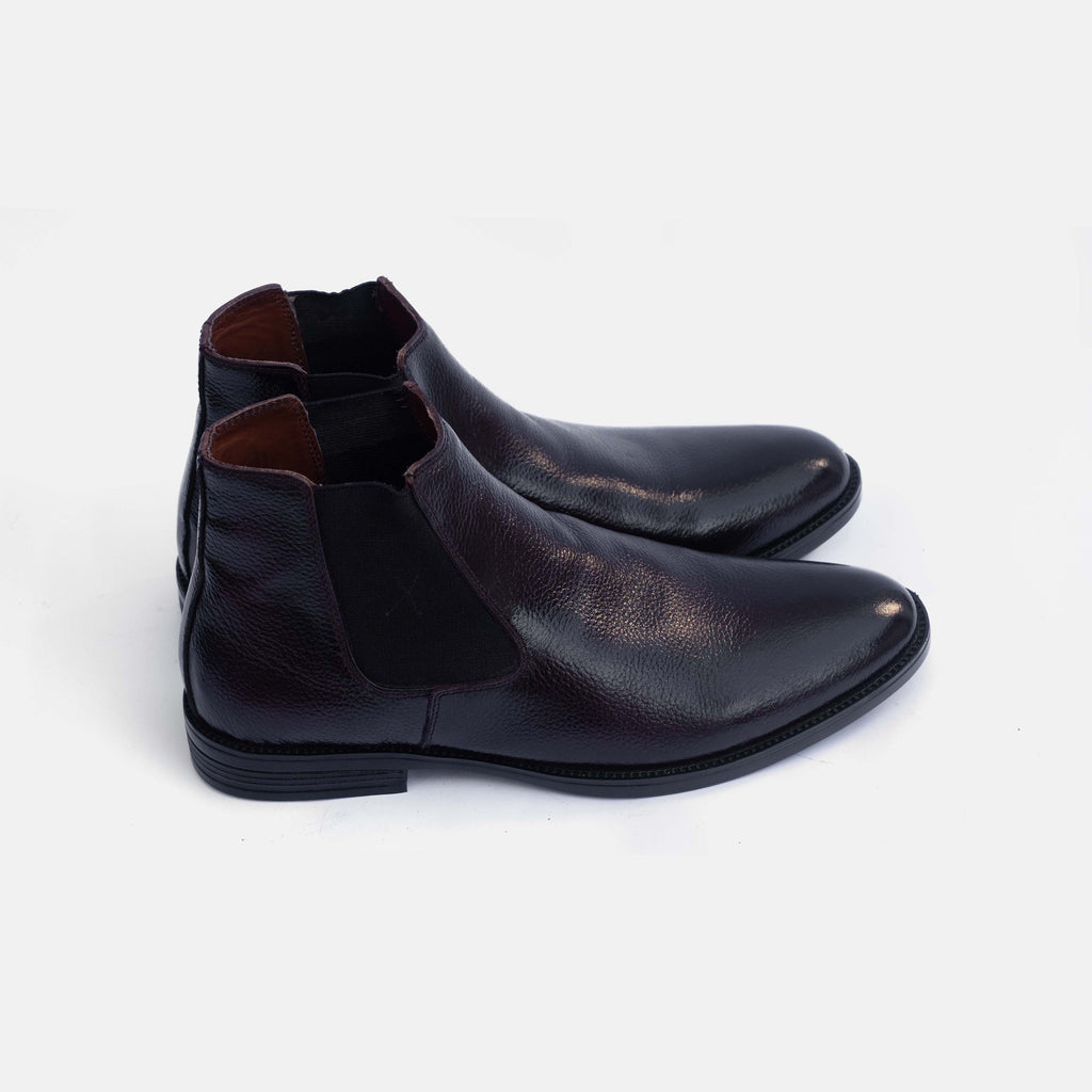 Artisan Heritage Chelsea - Dark Brown Leather Shoes for Men, Handcrafted Genuine Leather