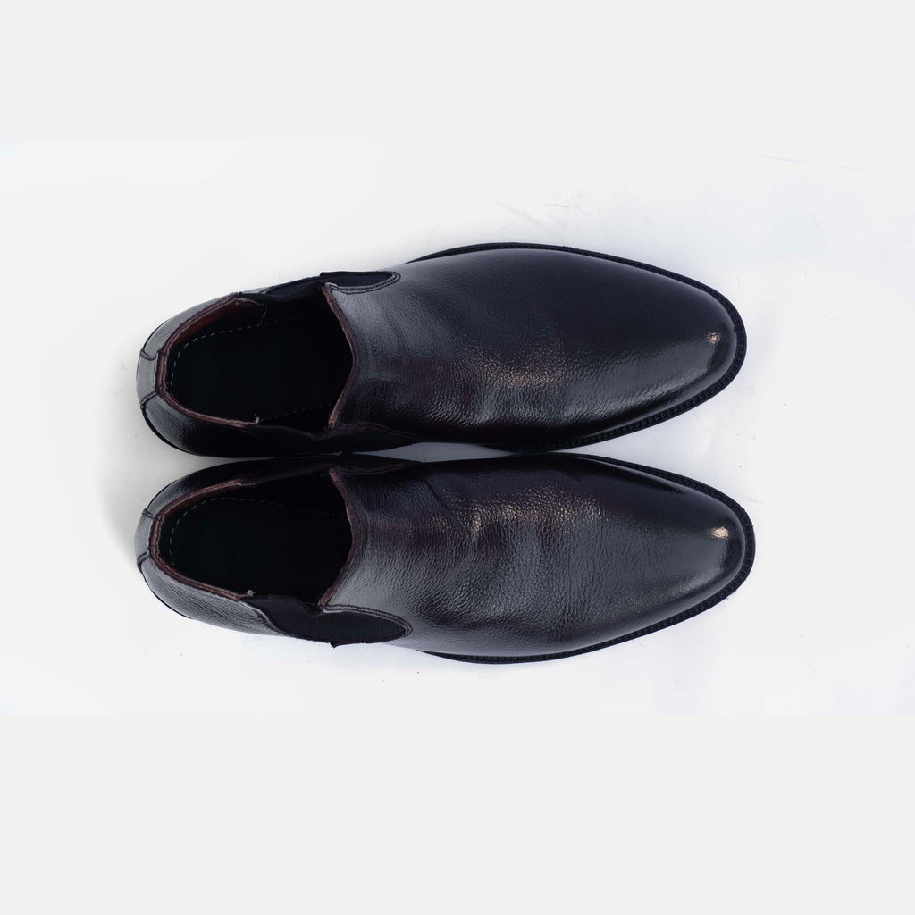 Artisan Heritage Chelsea - Dark Brown Leather Shoes for Men, Handcrafted Genuine Leather