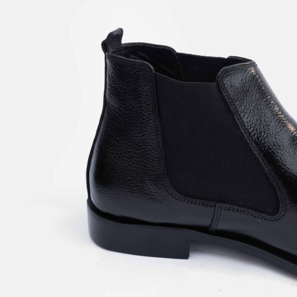Artisan Heritage Chelsea - Black Leather Shoes for Men, Handcrafted Genuine Leather
