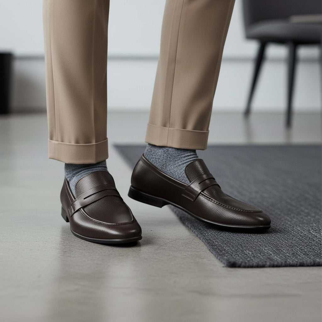 Artisan Pocket Loafer – Brown Handcrafted Foldable Leather Loafers for Men - Travel & Daily Wear Shoes