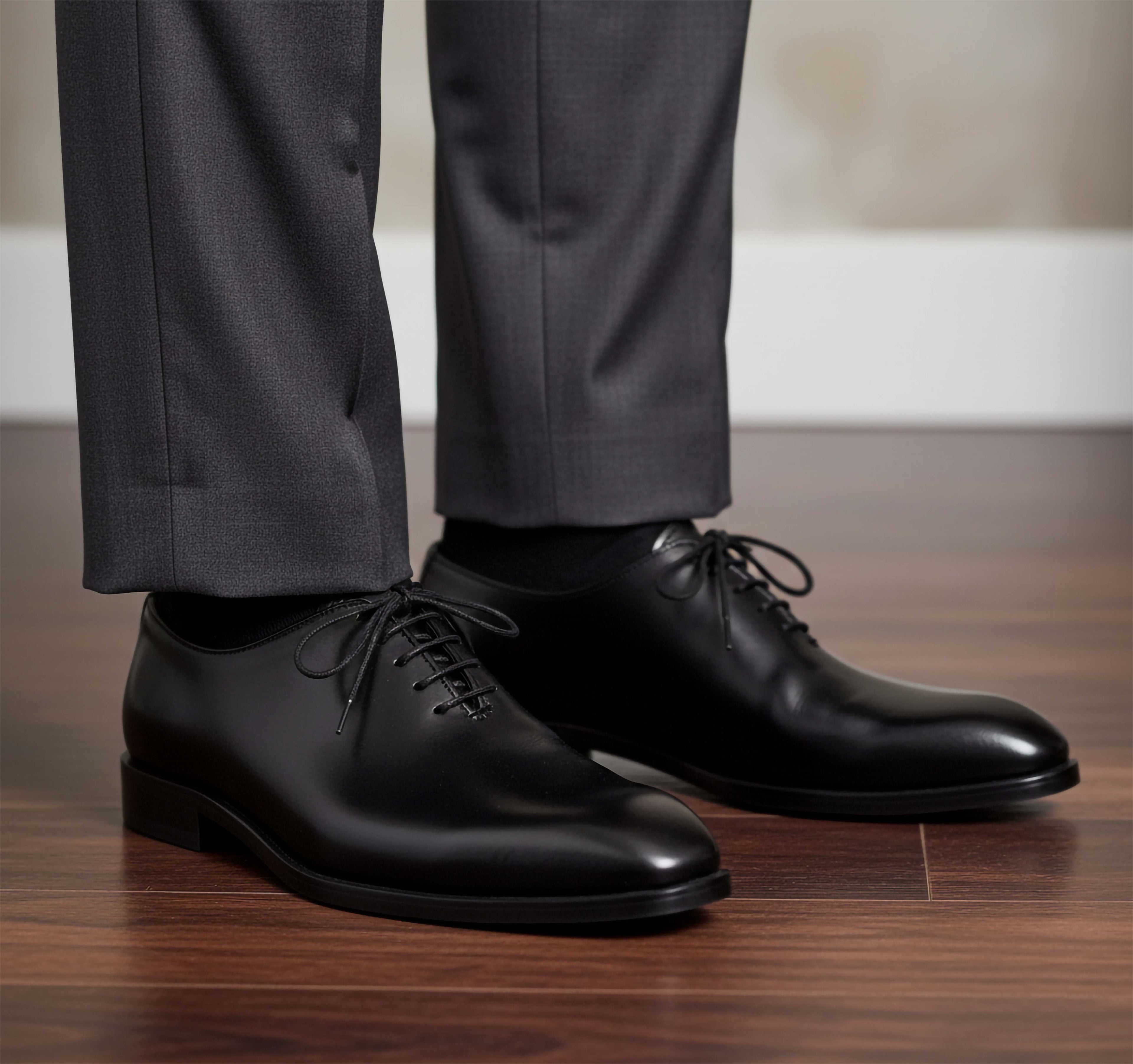 Artisan Italian Black Leather Shoes for Men – Handcrafted Premium Formal & Office Footwear