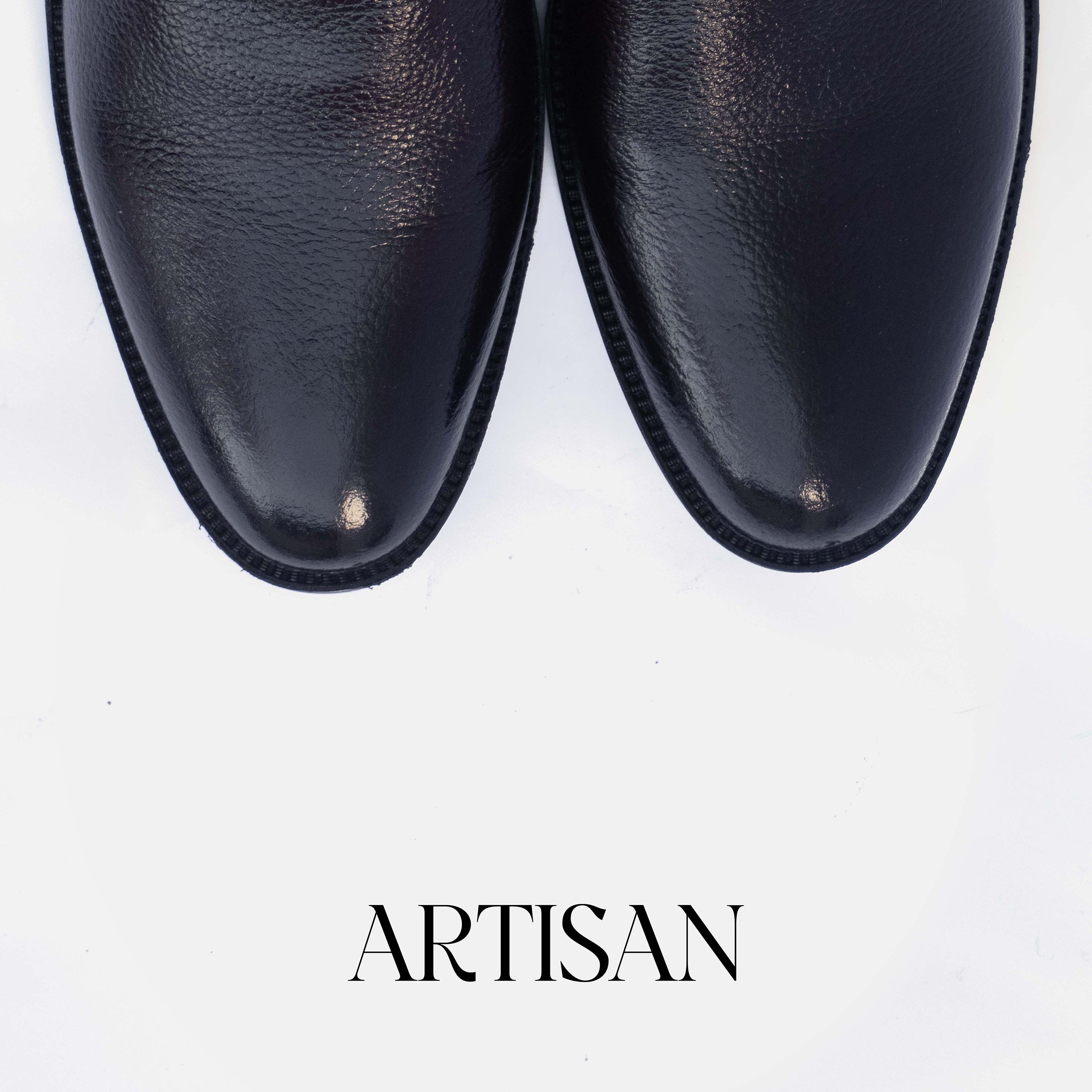 Artisan Heritage Chelsea - Dark Brown Leather Shoes for Men, Handcrafted Genuine Leather