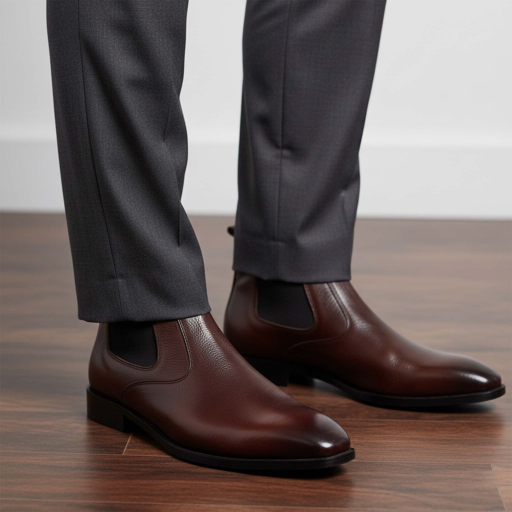 Artisan Urban Chelsea - Brown Leather Shoes, Genuine Leather Men’s Footwear