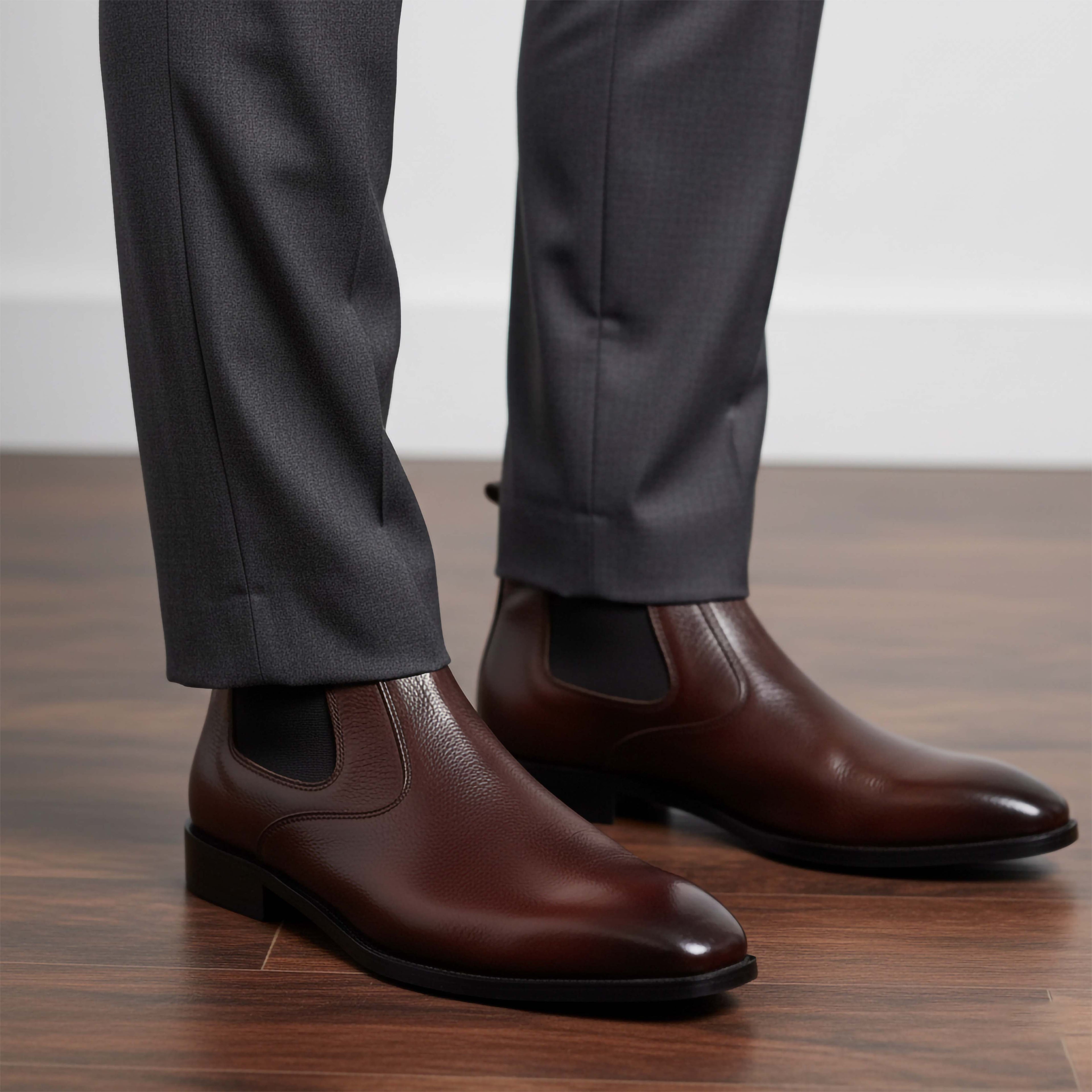 Artisan Urban Chelsea - Brown Leather Shoes, Genuine Leather Men’s Footwear