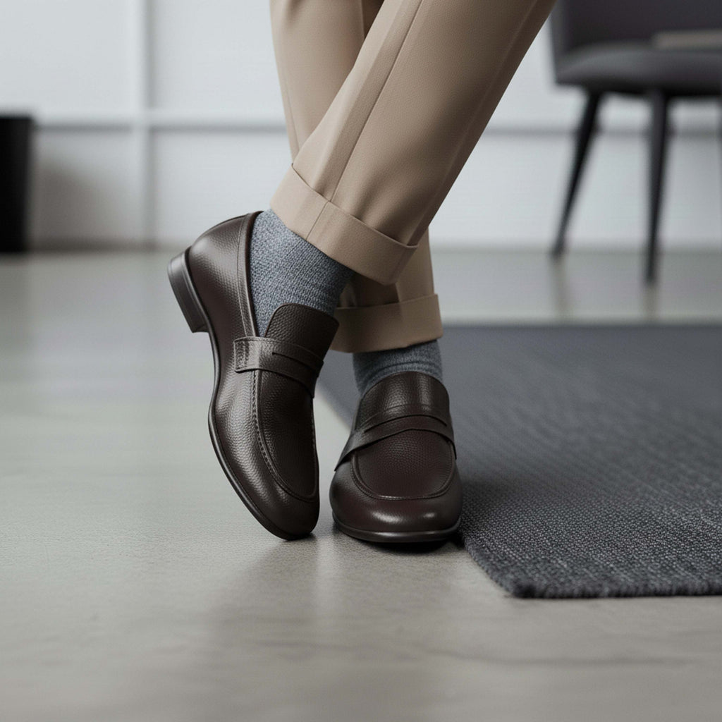 Artisan Pocket Loafer – Brown Handcrafted Foldable Leather Loafers for Men - Travel & Daily Wear Shoes