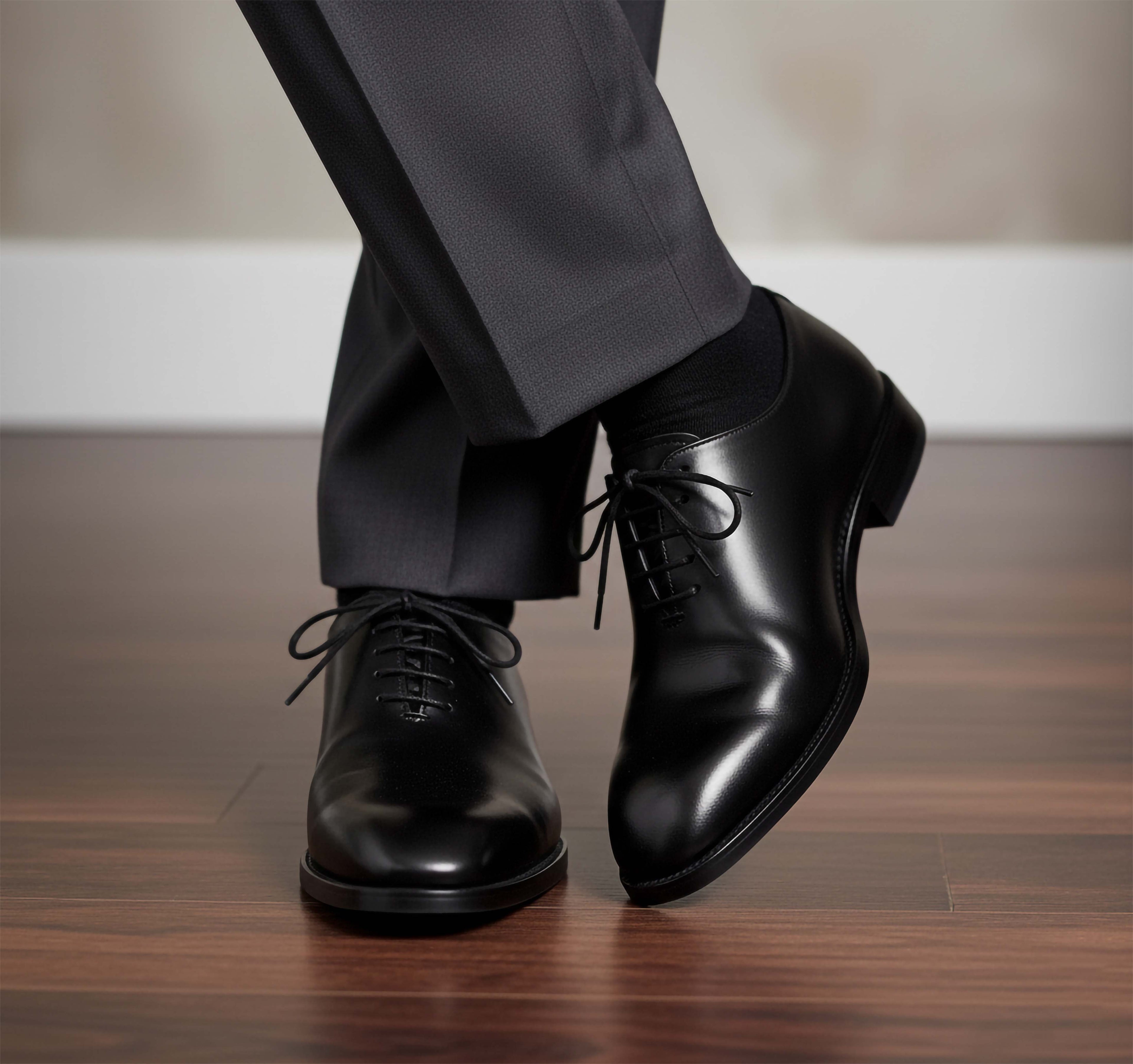 Artisan Italian Black Leather Shoes for Men – Handcrafted Premium Formal & Office Footwear