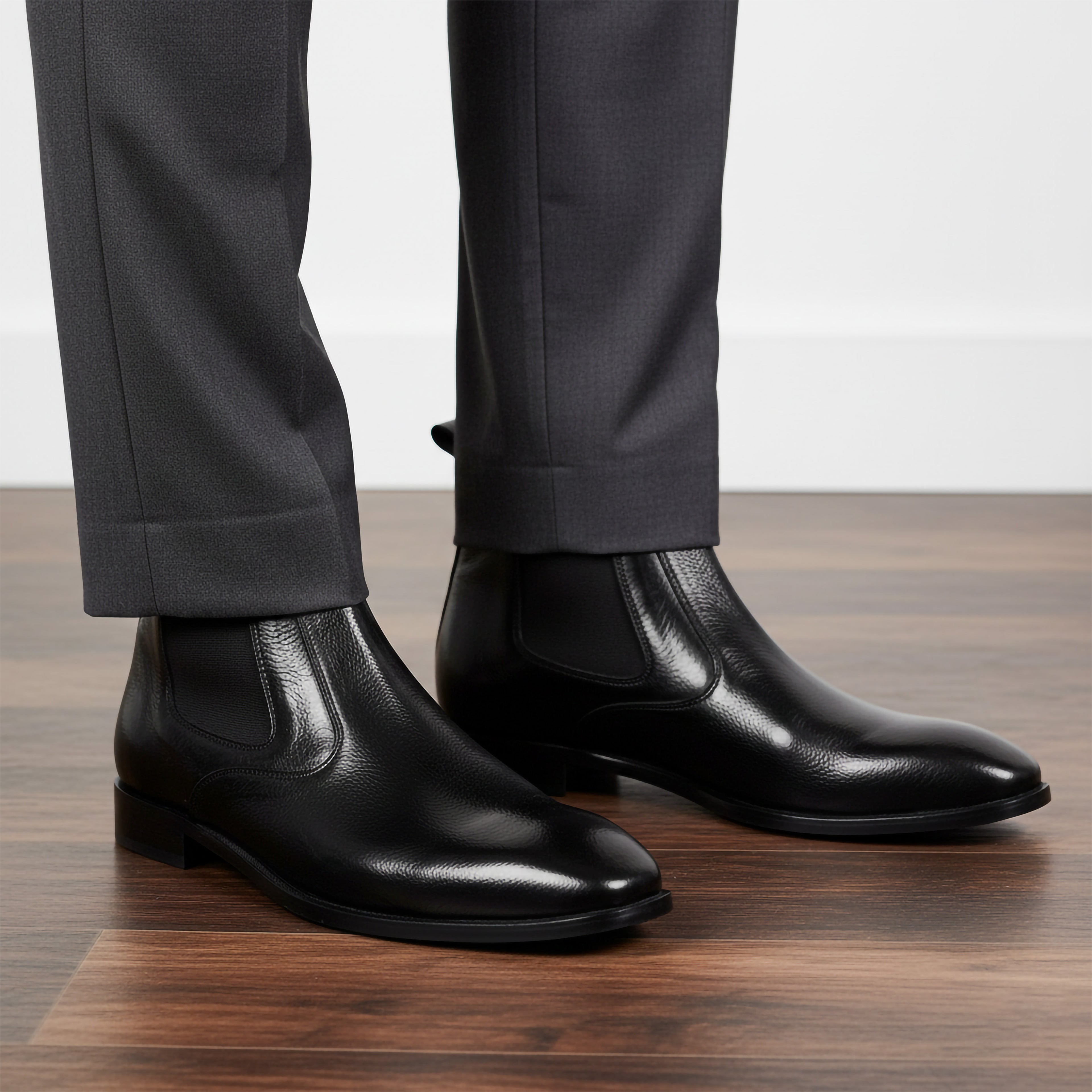 Artisan Urban Chelsea - Black Leather Shoes, Genuine Leather Men’s Footwear