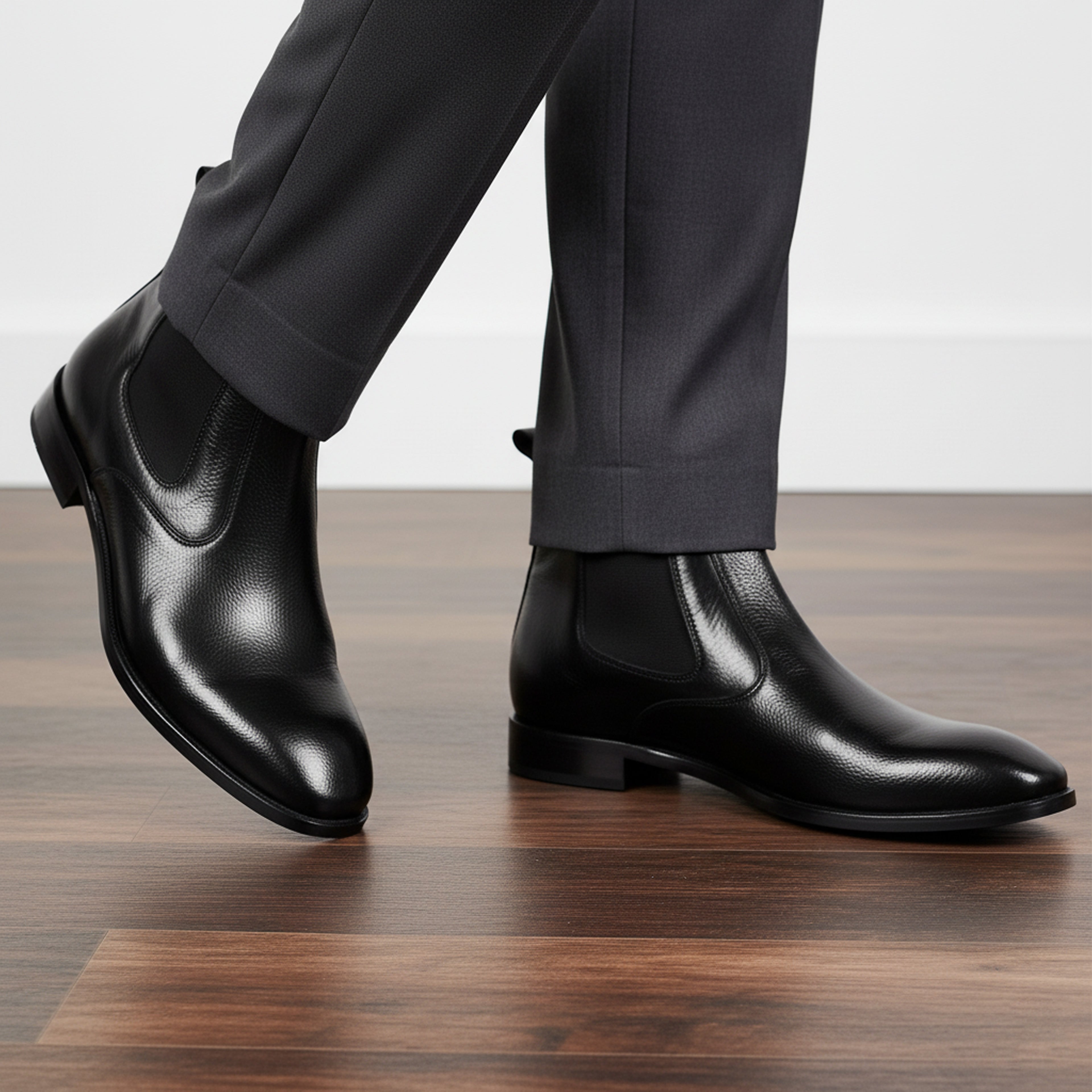 Artisan Urban Chelsea - Black Leather Shoes, Genuine Leather Men’s Footwear