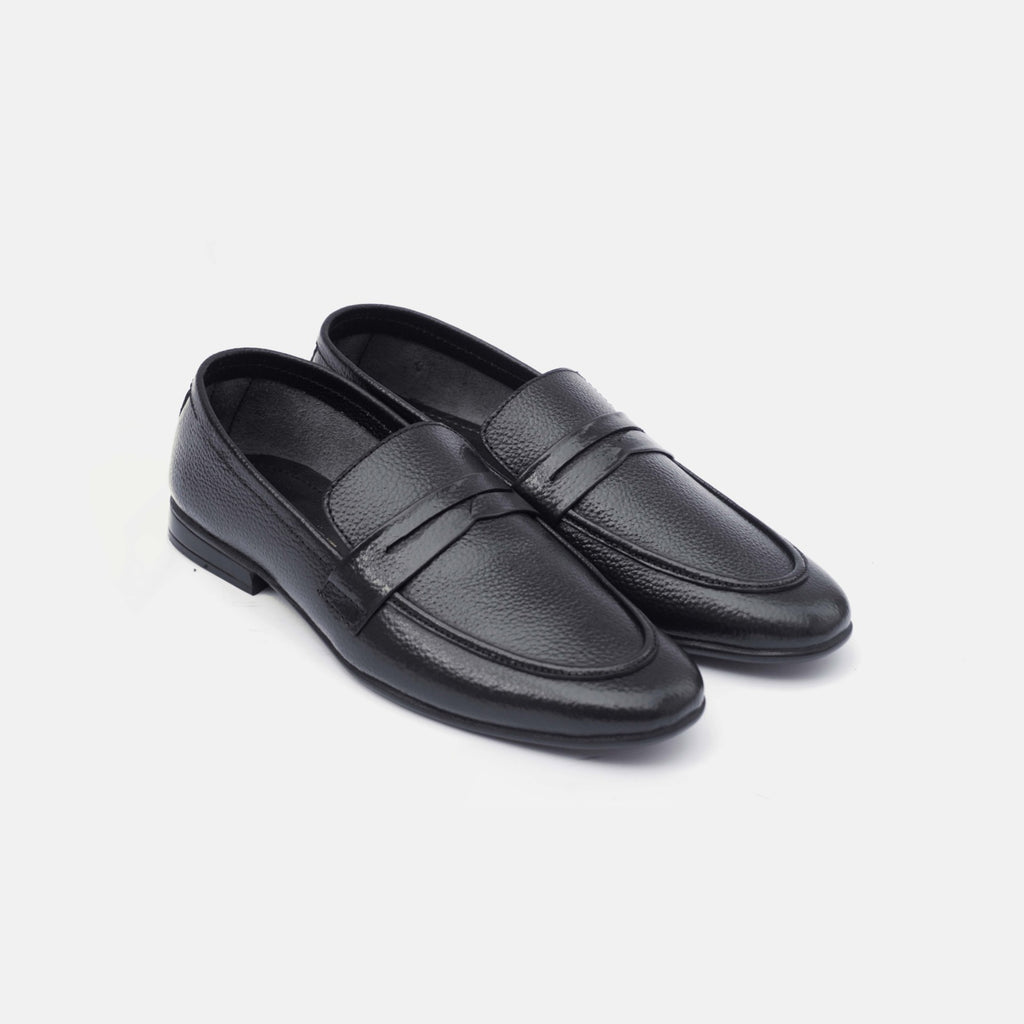 Artisan Pocket Loafer – Black Handcrafted Foldable Leather Loafers for Men - Travel & Daily Wear Shoes